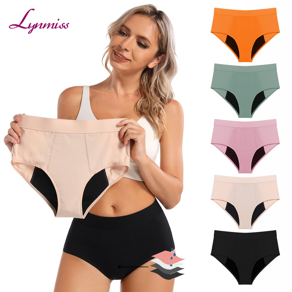 Lynmiss Culotte Menstruelle Dropshipping No Pfas Biodegradable Bamboo Colorful Reusable Seamless Period Underwear Factory