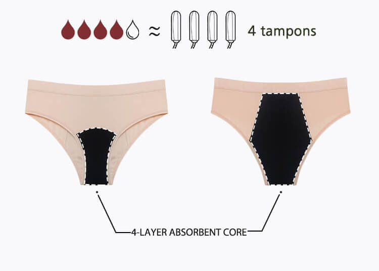 whloesale cotton spandex menstrual panties