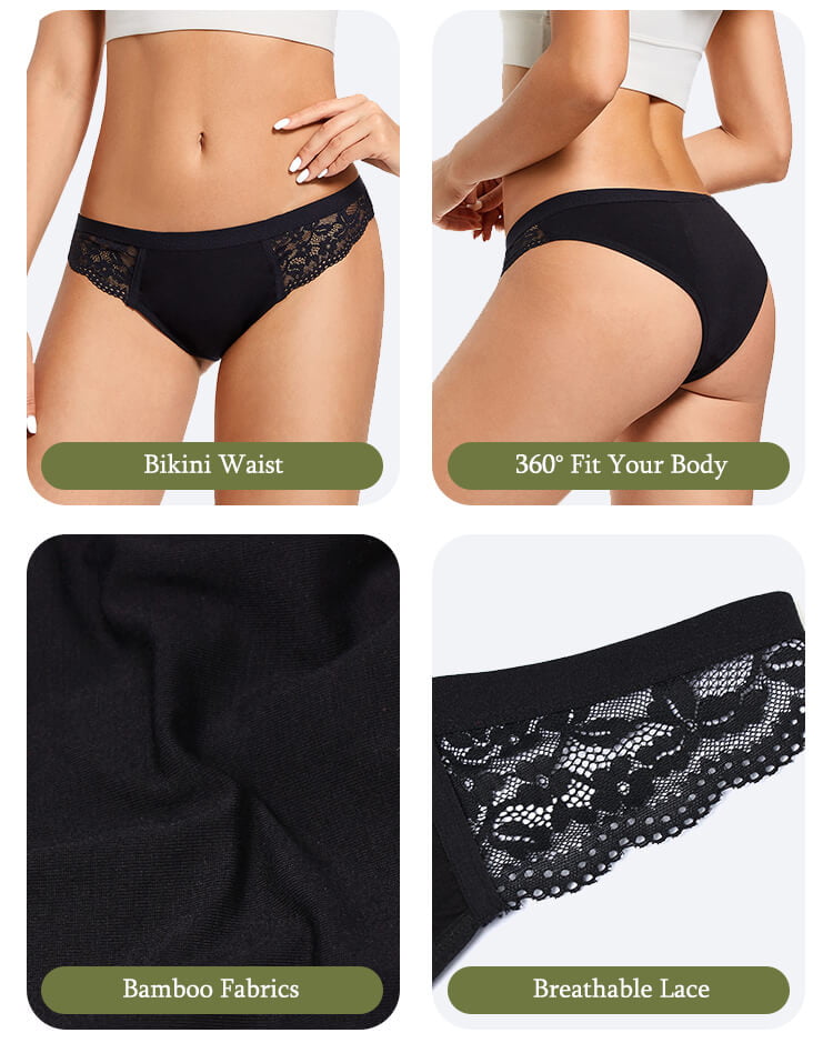 lace bikini cotton menstrual underwear