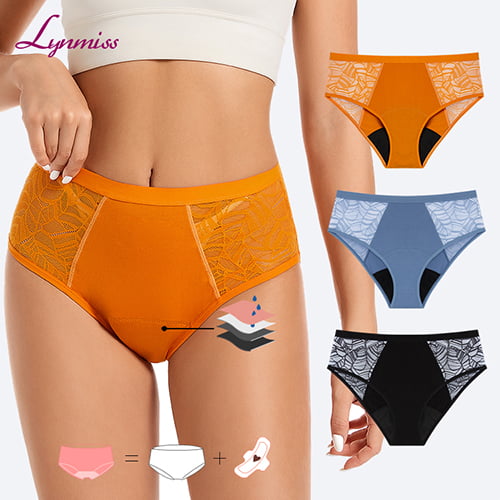 Oem Four Layers Leak Proof Bamboo Fiber High Waist Breathable Physiological Pants Maternity Menstrual Period Panties