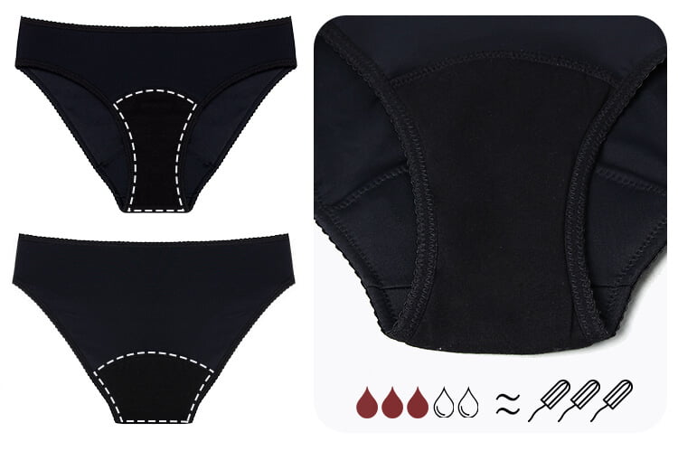 women bikini period panties