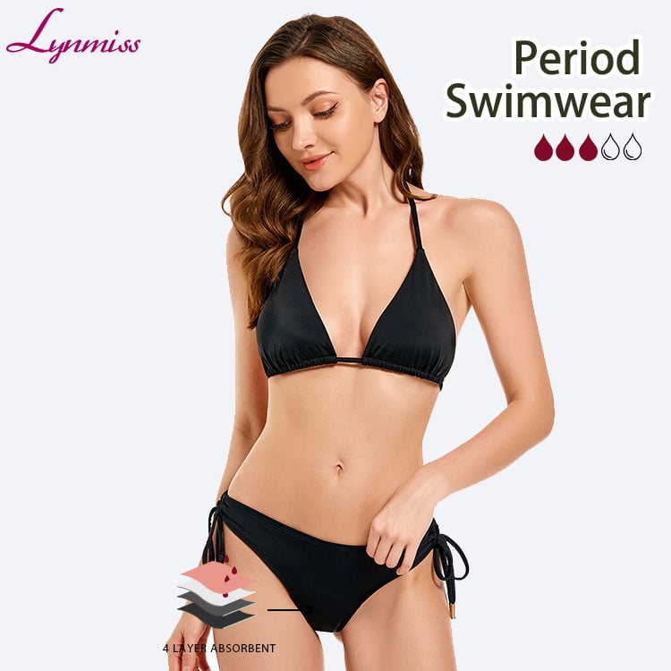 Wholesale Menstrual Swimsuit Recycled Polyester Spandex Female Halter Tankini Sexy Period Swimwear Beachwear Supplies