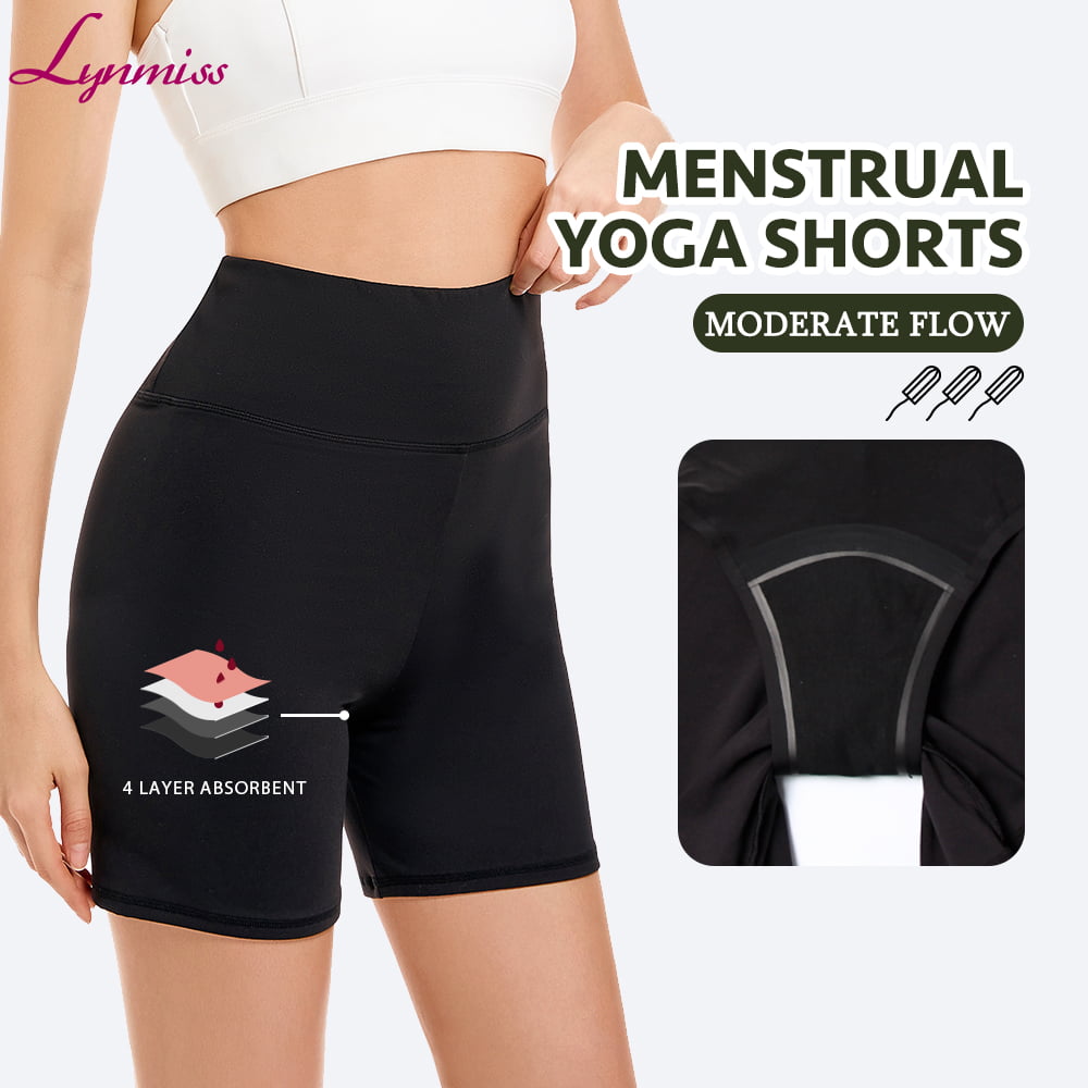 Wholesale Leak Proof Menstrual Yoga Pants Seamless Women Shaper Butt Lift Panties Boyshort Period Underwear Period Yoga Shorts Factory
