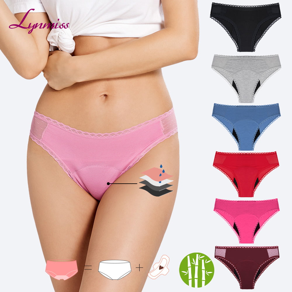 LY534 Wholesale Leak Proof Menstrual Underwear No Pfas Reusable Culotte Menstruelle Colorful Leakproof Bkini Bamboo Period Panties Wholesale