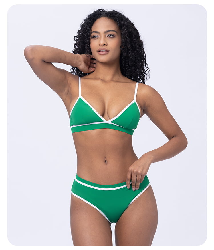 LYNMISS Green Bordered Period swimwear Beautiful Women Sexy Bathing menstrual Bikini