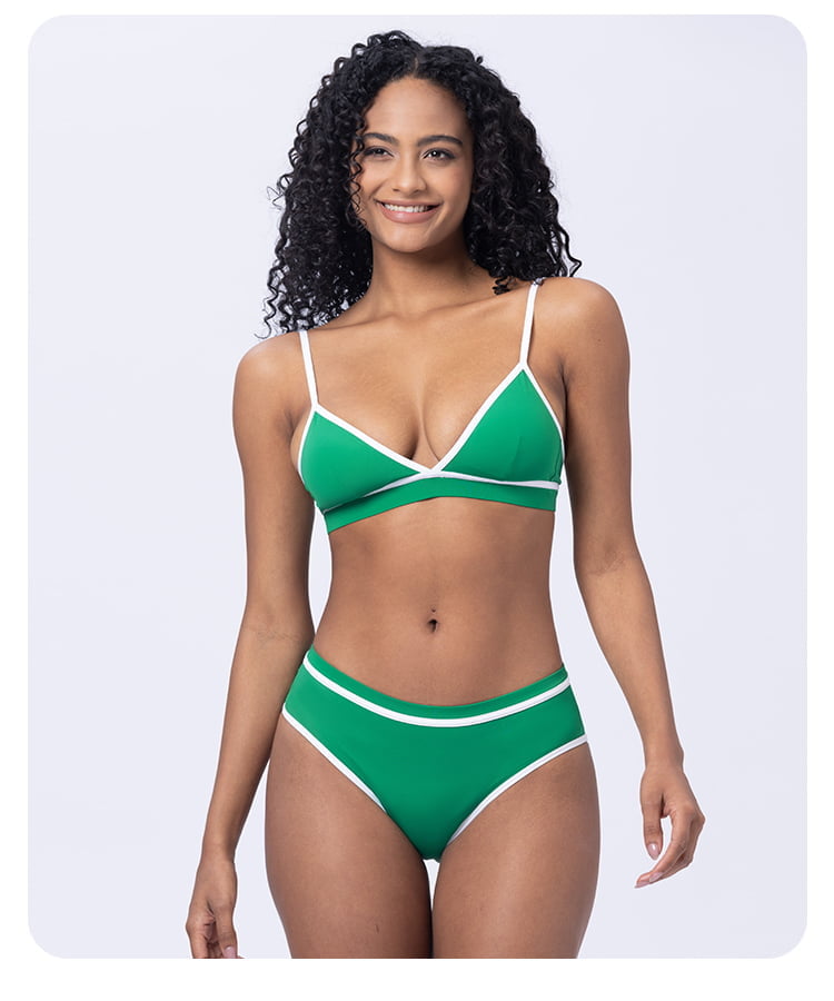 LYNMISS Green Bordered Period swimwear Beautiful Women Sexy Bathing menstrual Bikini