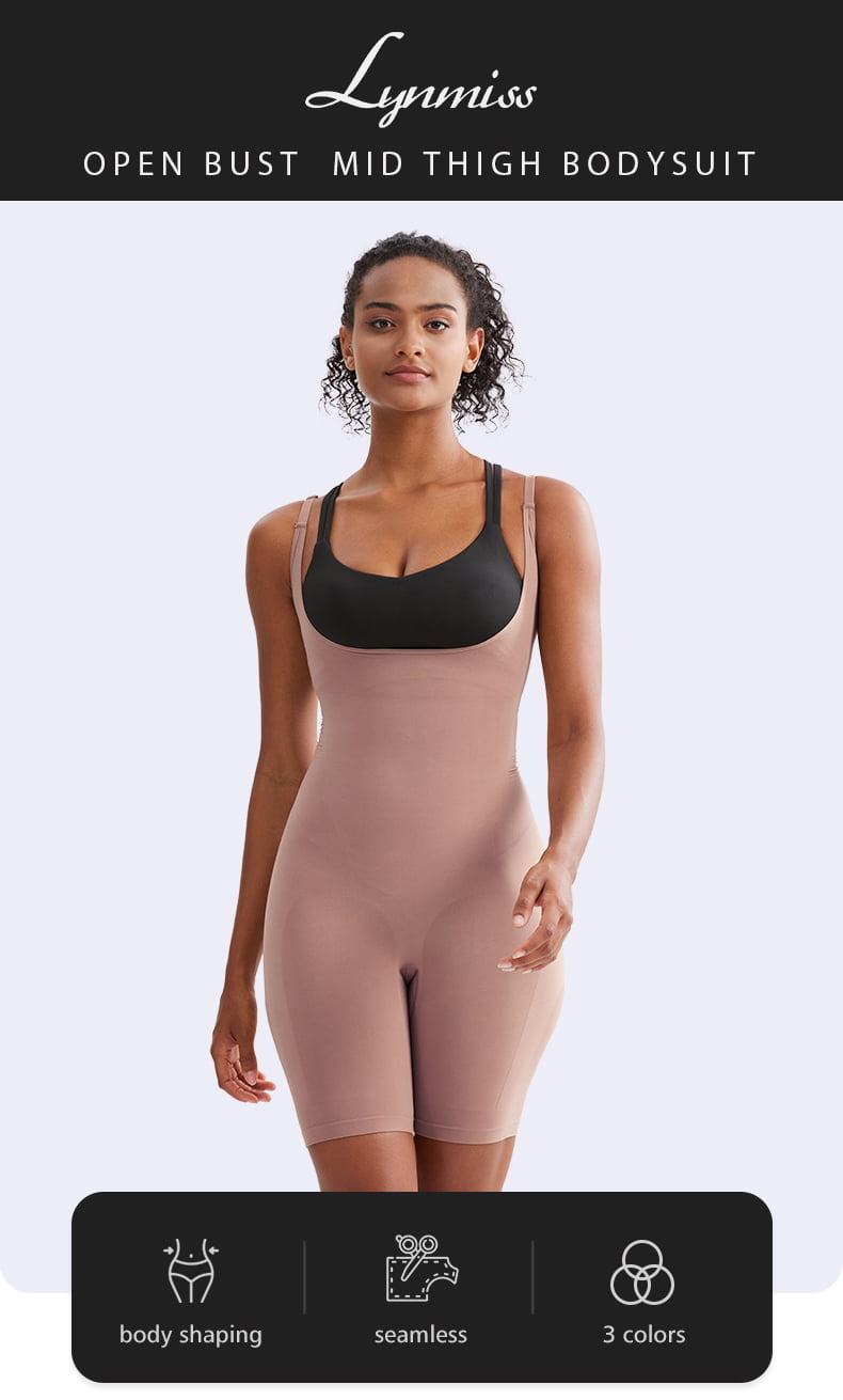 Open Bust  MID THIGH BODYSUIT SEAMLESS SHAPEWEAR FACTORY