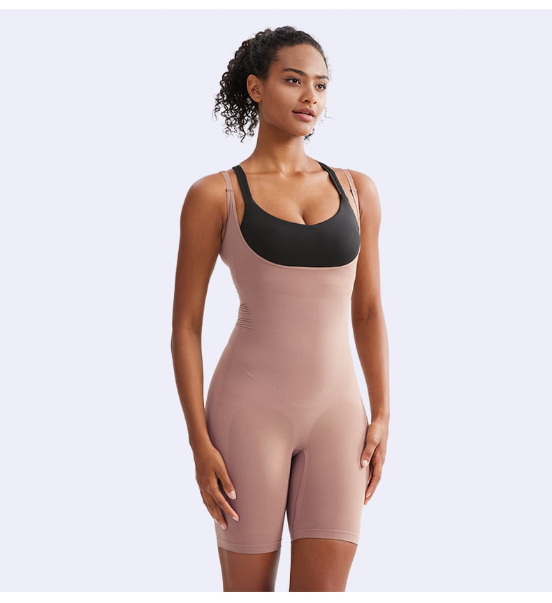 Open Bust  MID THIGH BODYSUIT SEAMLESS SHAPEWEAR FACTORY