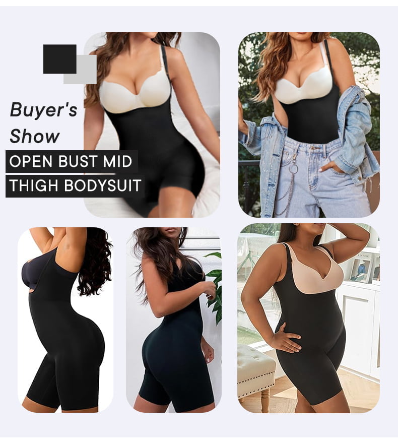 Open Bust  MID THIGH BODYSUIT SEAMLESS SHAPEWEAR FACTORY