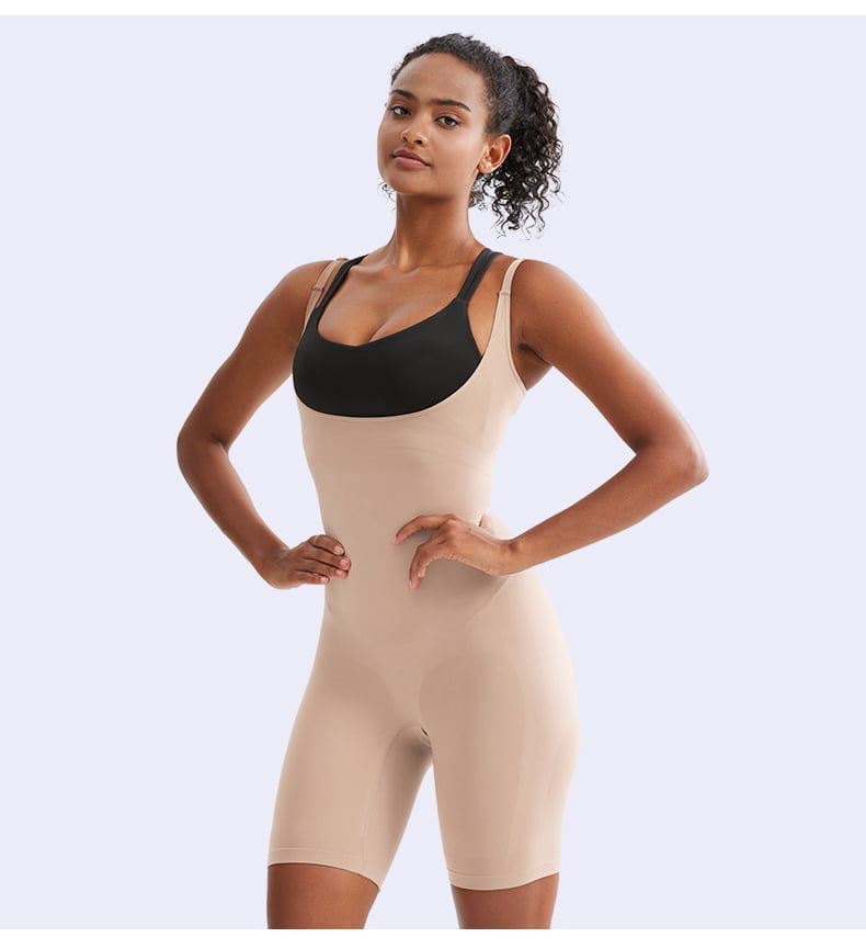 Open Bust  MID THIGH BODYSUIT SEAMLESS SHAPEWEAR FACTORY