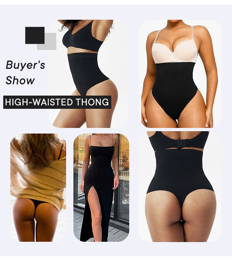 LYNMISS HIGH-WAISTED THONG CONTROL PANTIES SHAPEWEAR BODYSUIT