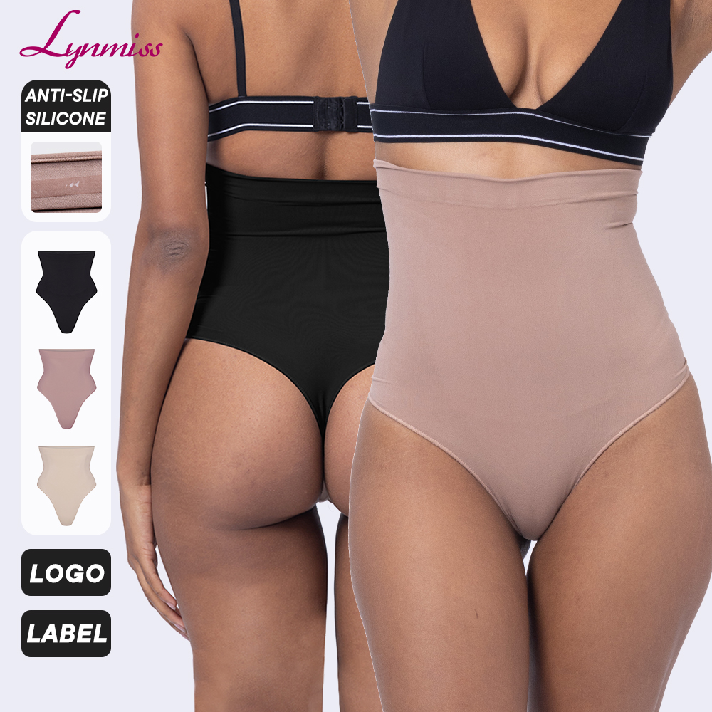 LYNMISS HIGH-WAISTED THONG CONTROL PANTIES SHAPEWEAR BODYSUIT