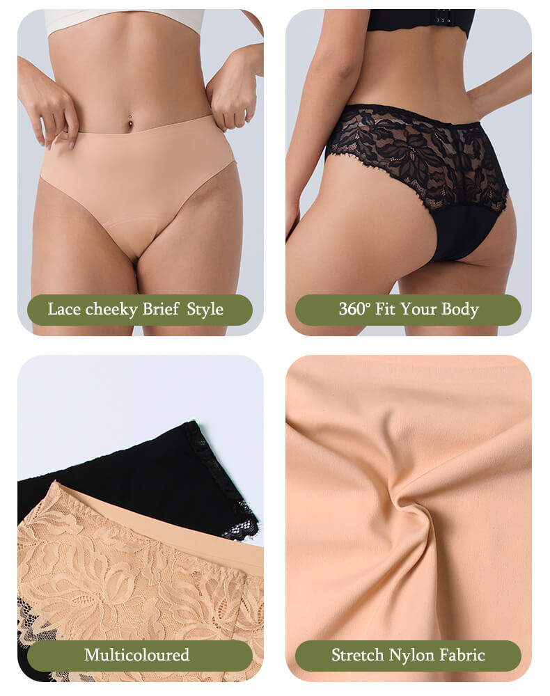 LY2020  seamless lace cheeky brief Period Panties Factory